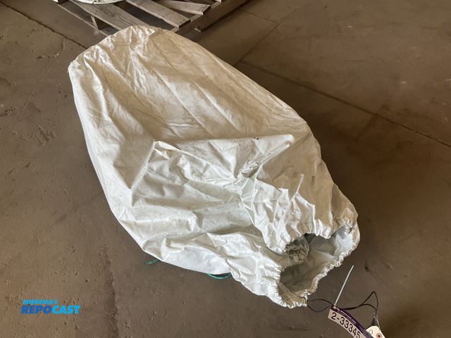 Lot 2-33345 - 20’ x 30’ White and Yellow vinyl pole tent top, used