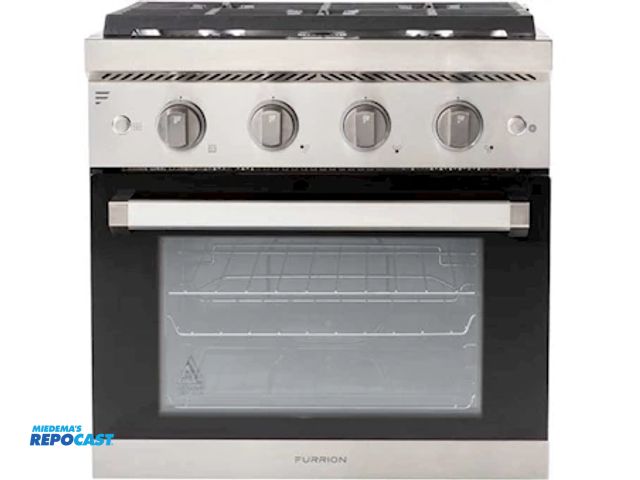 Lot 2-74084 - 24” Furrion Chef Collection RV 3-Burner Gas Range, Stainless Steel, Item # 2021135689, 105.4 lbs, 28...