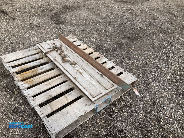 Lot 2-40896 - Industrial magnet 42”L x 11”W, attached to a piece of angle iron with a pin hinge