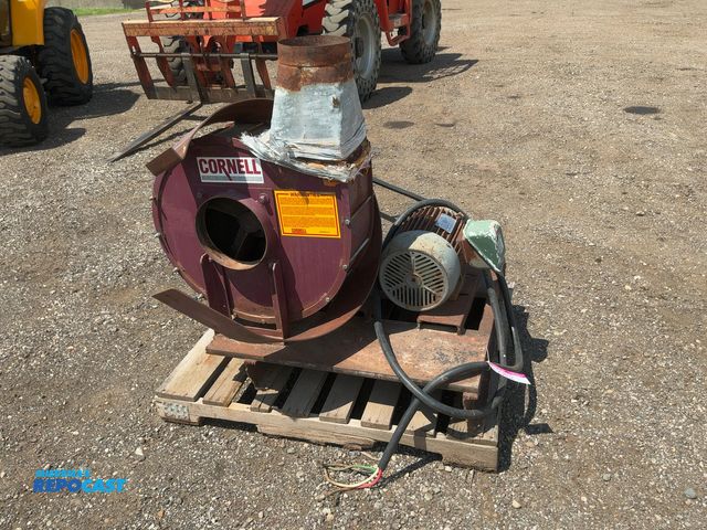 Lot 2-20852 - Cornell Wood shavings blower, 10”, 10HP electric motor, 230/460 volt 3 phase, Has holes in blower ba...