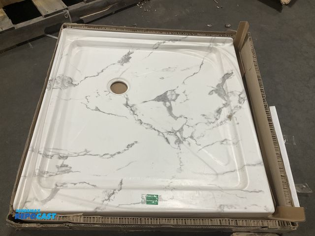 Lot 2-74081 - Acrylic shower base marble white model ABC36/2-MW.