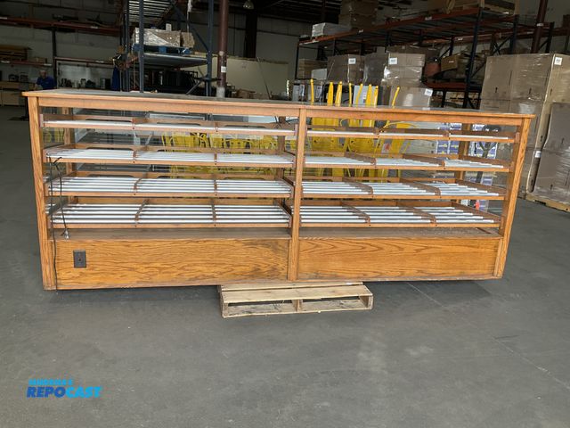 Lot 2-96103 - Wooden Food Display Warmer Shelf measuring 129.5” x 33.5” x 48.5”
