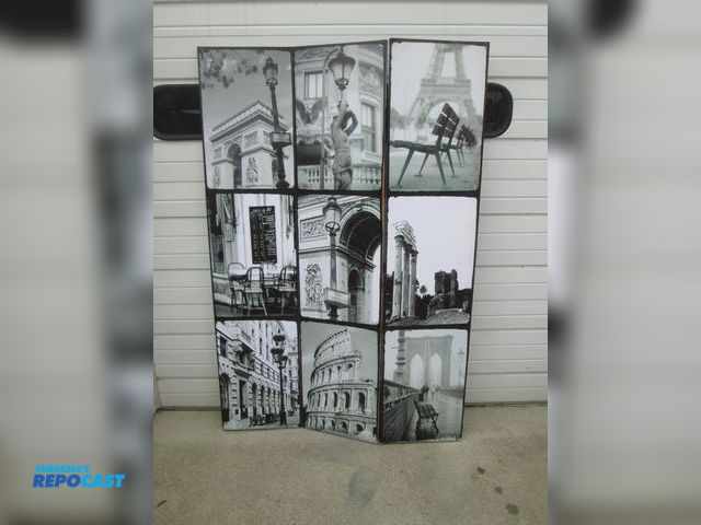 Lot 2-56976 - Room Divider Photos of Paris etc... 2-sided, 48" w x 71" high