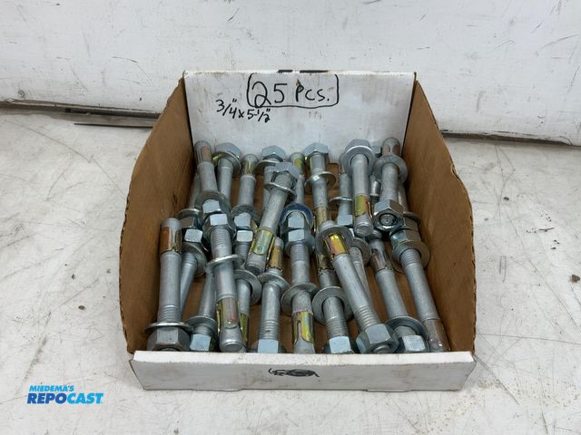 Lot 2-69021 - (25) concrete anchors 3/4' x 5x1/2"