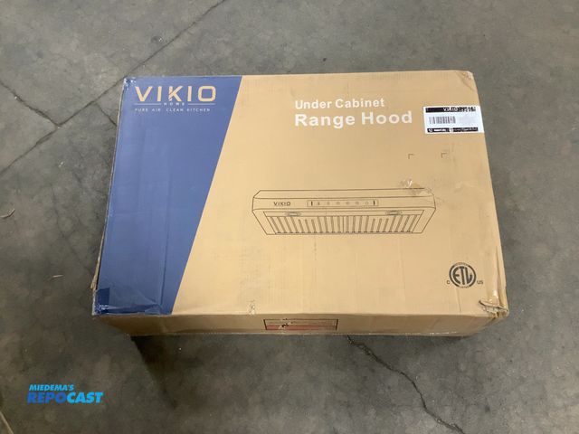 Lot 2-18779 - Vikio RC11-30 - 30" 900CFM ducted under cabinet range hose in stainless steel with 3-way venting and...
