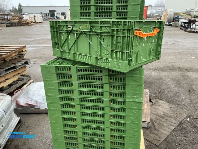 Lot 2-74000 - 26 Clever Box Stackable creates Green collapsible and stackable baskets for storage 23” x 16” x 9”