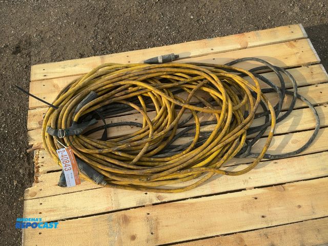 Lot 2-40843 - Skid of assorted used welding leads