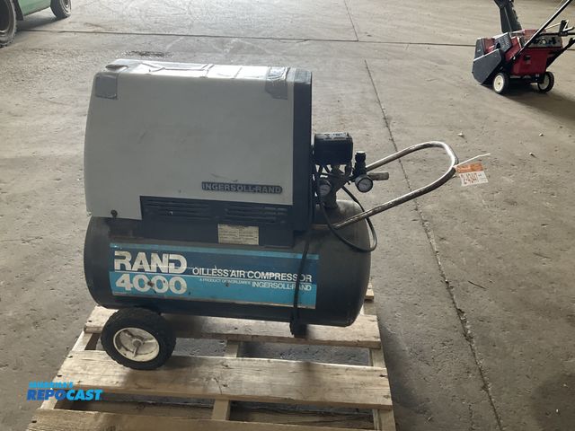 Lot 2-43447 - Ingersoll Rand 4000 oilless air compressor, 120 volt single phase electric, 20 gallon tank, 100 psi ...