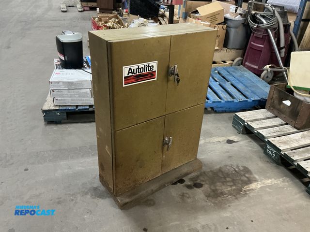 Lot 2-73263 - Metal Lockable Hanging Wall Storage Cabinet with Keys- 26 1/2”x9”x38”