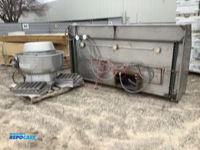 Lot 2-74471 - Aluminum (1) 96”x25”x54” captive Aire Systems hood, 120V, (model: 5112 SND), and (1) Captive Aire Sy...