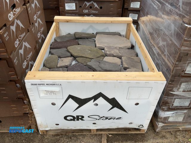 Lot 2-27568 - QR Stone dressed fieldstone walnut flats, 100 SQ. FT