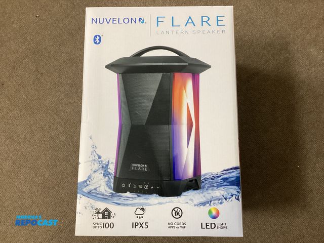 Lot 2-76574 - New NUVELON FLARE Lantern Speaker. Sync up to 100 speakers, IPX5 weatherproof. No cords, apps or Wi-...