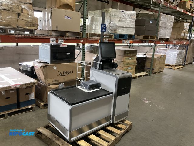 Lot 2-79321 - Lot of (1) Self Checkout Kiosk and (1) Bagging Station