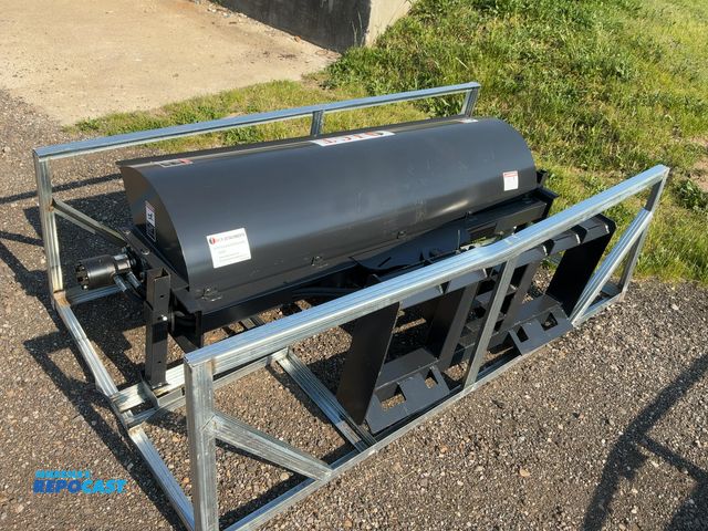 Lot 2-43973 - New JCT 72” Hydraulic Broom Skid Steer Attachment, Universal Quick Attach, Manual Angle, approx. 66”...