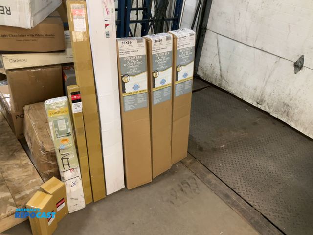 Lot 2-19285 - Box of Mini Blinds, Curtain Rods, and Accessories