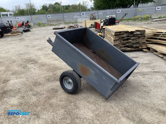 Lot 2-35164 - Small metal 2-wheel trailer approx. 38”x52”x16”