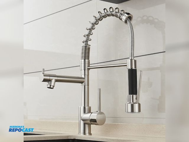 Lot 2-75568 - silver pot filler kitchen faucet
