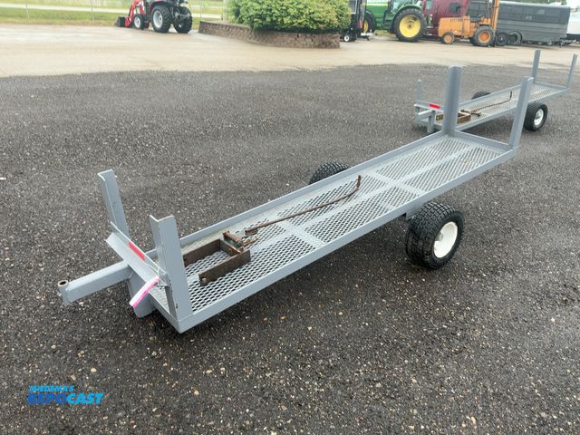 Lot 2-20022 - Blueberry Lug Cart, 23-1/2” wide x 112” long inside dimension, expanded steel deck, 4-lug axle with ...