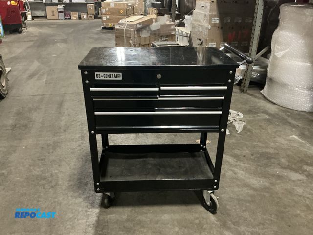 Lot 2-94834 - US General Pro 4-Drawer Black Roller Cart
