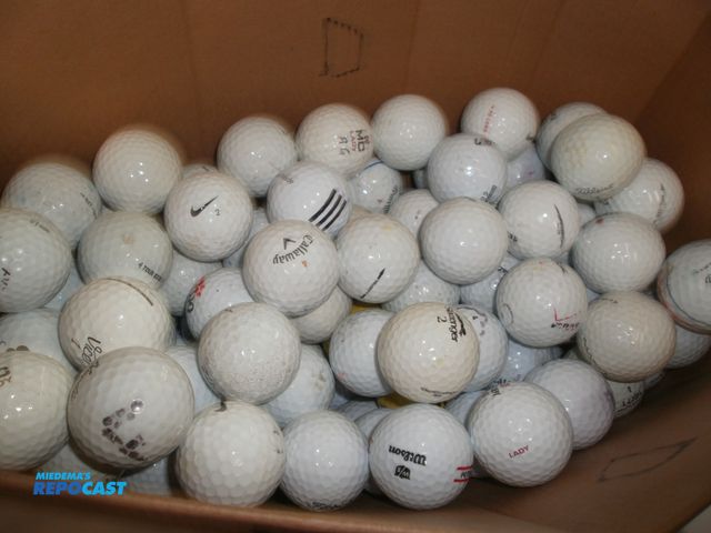 Lot 2-62397 - 120+ excellent practice or shag gold balls, all washed, no cuts
