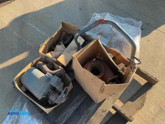 Lot 2-11182 - Skid of Detroit Diesel 14.0 Liter Parts including turbo, EGR, piping, and manifolds, said to be good...