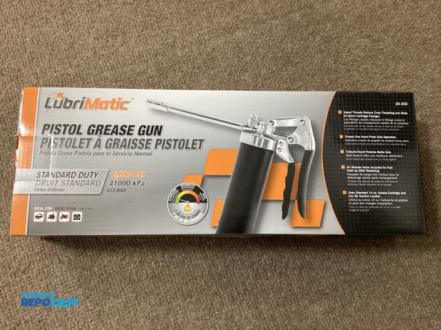 Lot 2-92893 - New LubriMatic Pistol Grease Gun. Standard duty 6000 psi. One hand, pistol grip operation, textured ...