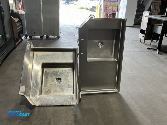 Lot 2-99256 - Pair of Stainless Steel Wash Sinks- 48”x30”, 37”x31” (Cadillac)