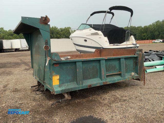 Lot 2-40175 - 10' Long Steel Dump Box with Hoist/Subframe, Manual Release Tailgate, 8' Wide, scattered rust holes