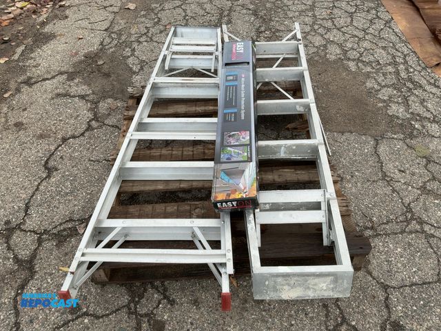 Lot 2-69678 - Lot of (2) 5-Step ladders &amp; a micro-mesh gutter protection system.