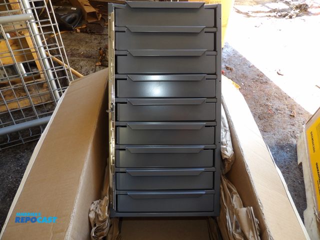 Lot 2-53032 - New Durham 9-drawer cabinet - 24 x 13 x 12 - gray