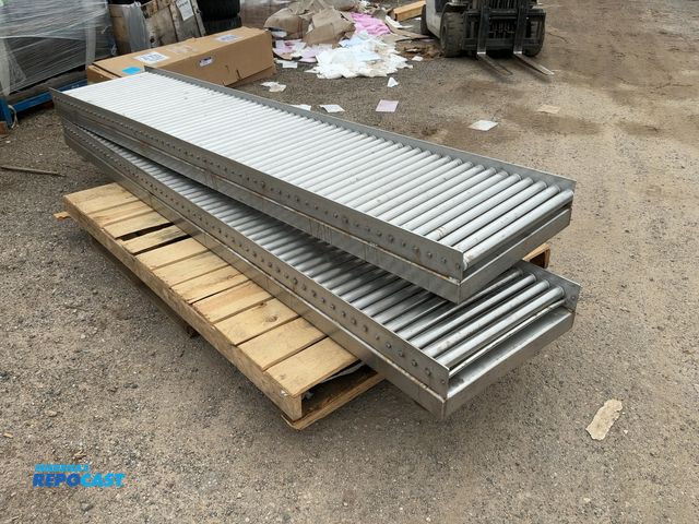 Lot 2-37008 - (2) 10’ x 25.25” Rolling Industrial Conveyors