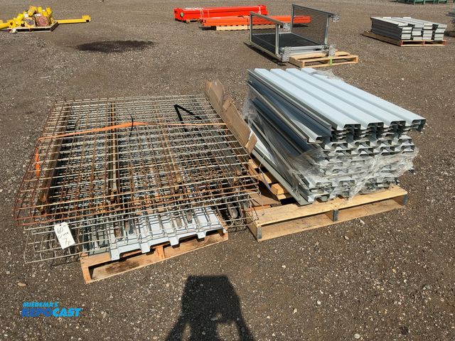 Lot 2-20601 - Lot of (29) Corrugated Steel Sheets, 24-1/2"x56-7/8" and (7) Metal Wire Mesh Decks for 60" deep pall...