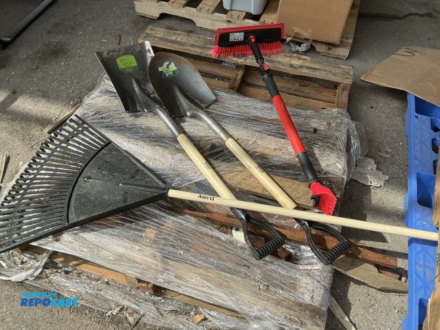 Lot 2-60476 - Lot of (2) best garden shovels includes (1) round point shovel (1) square point shovel, (1) anvil pl...