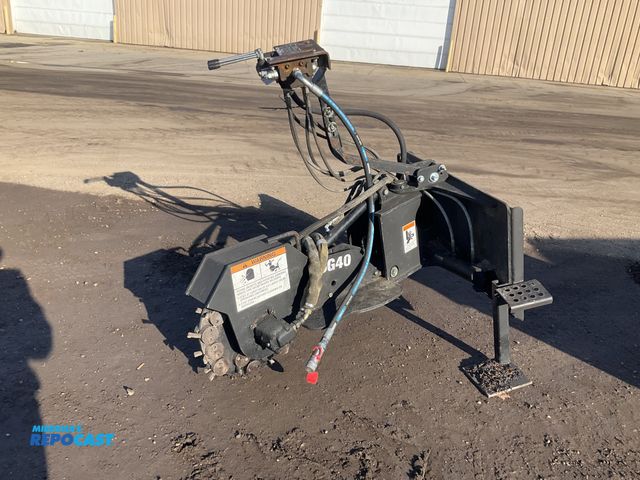 Lot 2-42850 - SG-40 Stump Grinder skid steer attachment, Hydraulic driven cutter wheel, cut depth and swing, skid ...