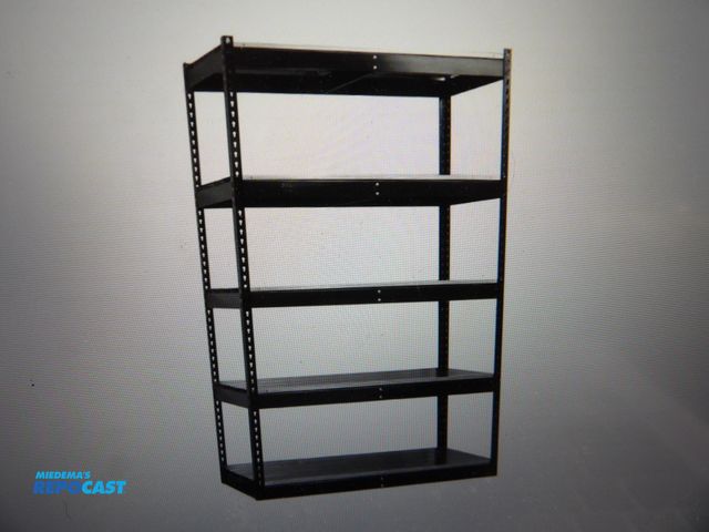 Lot 2-53117 - Hallowell; shelving unit, 5 shelves, 48" x 24" x 78", 700lbs load cap per shelf, #6XXY6 steel