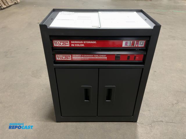 Lot 2-69214 - Hyper Tough 20” 2-Drawer Tool Chest and Cabinet, doors are locked