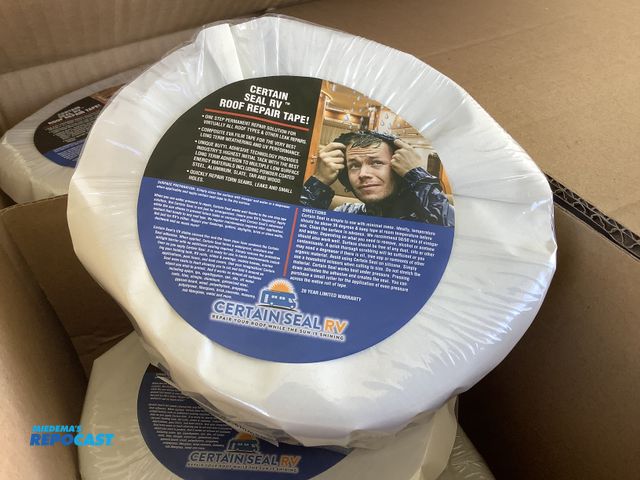 Lot 2-34836 - Skid lot of Certain Seal CSW2.6mm50 RV Roof Repair Tape. White, 2” width by 0.6mm thickness