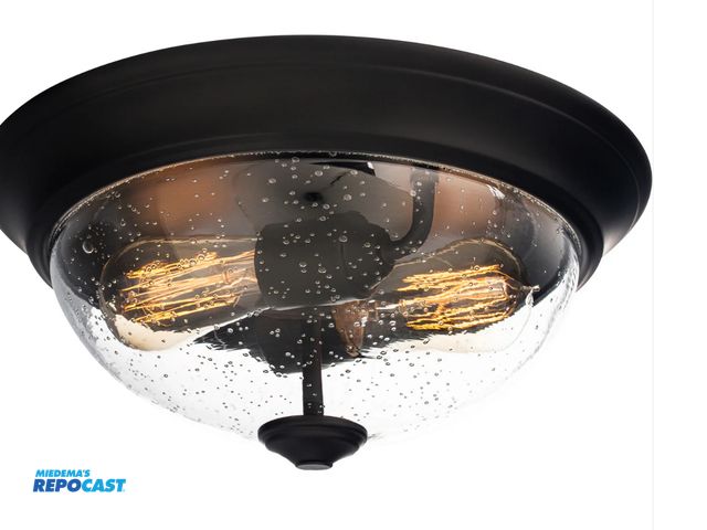 Lot 2-79921 - Bronze Flush Mount Light Fixture: Model#: 51543