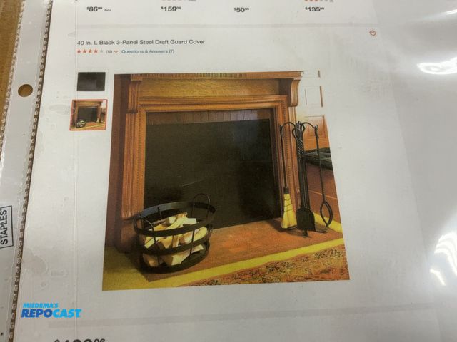 Lot 2-22304 - Achla Designs 40” x 32” Black 3-Panel Steel Draft Guard Cover, DGC-01