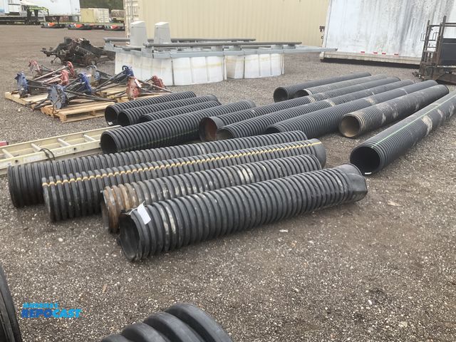 Lot 2-43703 - Lot of 12” corrugated drain pipe / culvert pipe, (4) full 20’ pipe and (11) pipe varying from 5’ 6” ...