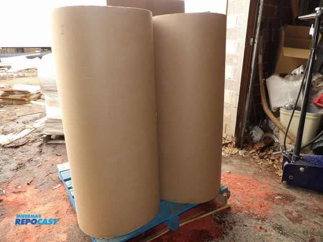 Lot 2-53003 - lot of (2) new corrugated wraps- brown 48" x 250' rolls each -#EVP4