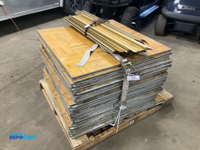 Lot 2-33349 - (25) 3’ x 3’ sections of dance floor and (15) tapered edge sections, used