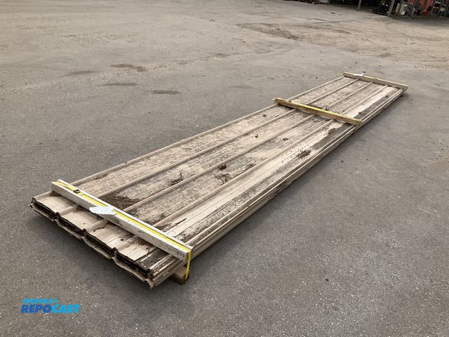 Lot 2-42333 - (36) 18’ 10”L reclaimed metal roofing/siding panels, used, all have some holes from fasteners, 36” c...