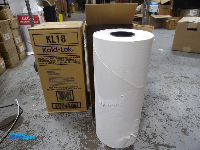 Lot 2-53873 - Lot of (2) new freezer paper tolls, 18" x 1,100' each, heat sealable, polyethylene coated