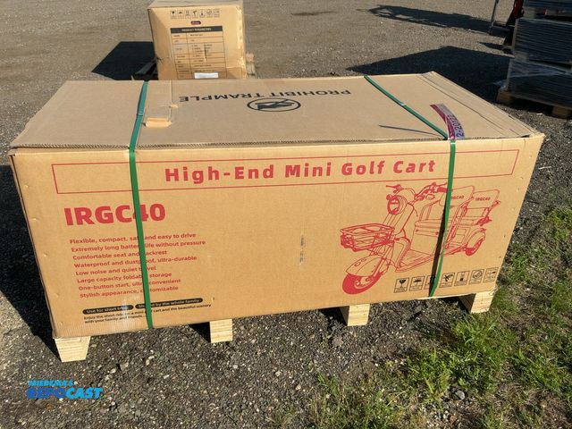 Lot 2-20122 - New SDLANCH IRGC40 3-Wheel Mini Electric Golf Cart / Scooter, 60 Volt, 600 Watt Motor, Three Speed, ...