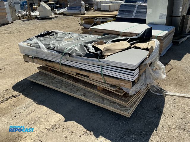 Lot 2-23061 - Skid lot of black foam sheets 91 1/2 x 14 x 7/8” roughly 24 total, approximately 5 sheets of OSB 78 ...