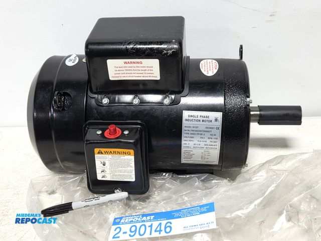 Lot 2-90146 - New NEW - 3HP Electric Motor Farm Duty Single Phase Motor 184T 1750RPM TEFC 230V. New, never out of ...
