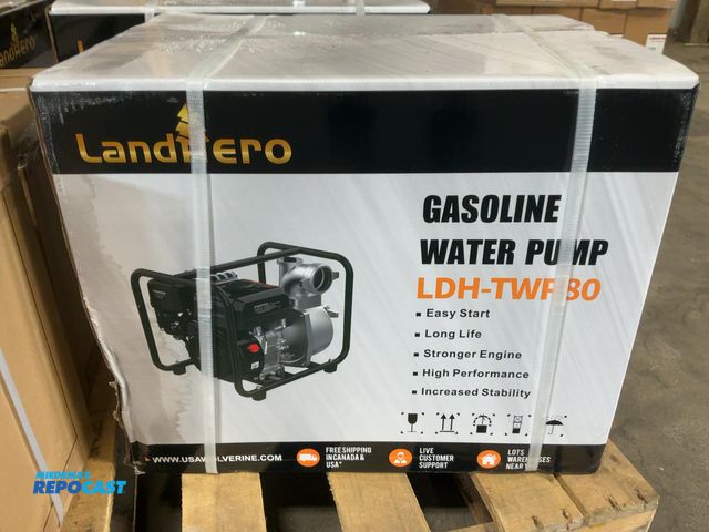 Lot 2-40581 - New LandHero 3" Semi-Trash Water Pump, Model LDH-TWP80, GT200 195cc Gas Engine with Recoil Start, Bo...