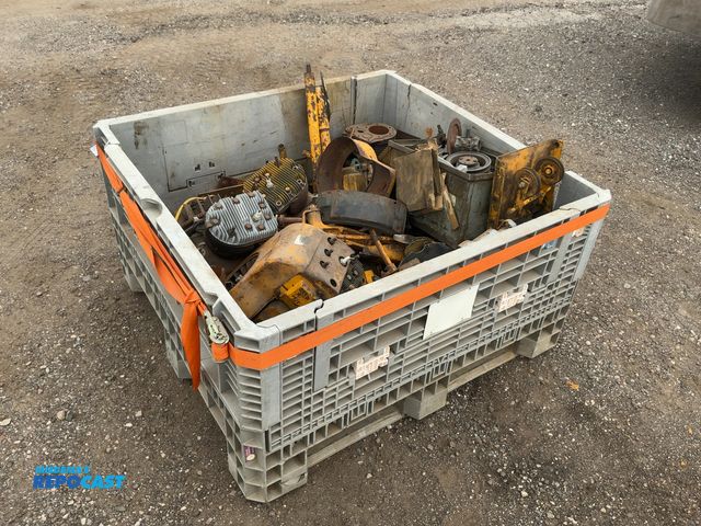 Lot 2-30371 - Plastic Crate of Assorted Parts including Kohler Engines, Starters, Pulleys, and More, crate is 45"x...