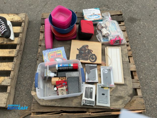Lot 2-55612 - Lot of assorted items including: plastic plates, bowls and cups, Spider Man board books, decor, phon...